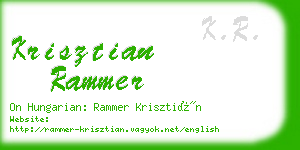 krisztian rammer business card